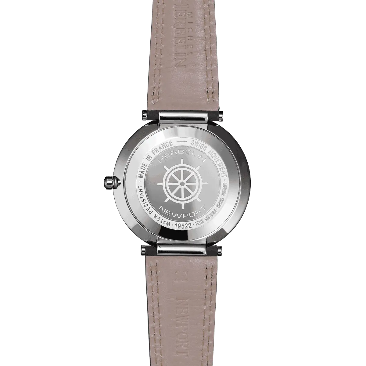 Herbelin Newport Slim Ladies Steel Two-Tone Watch with Blue Dial