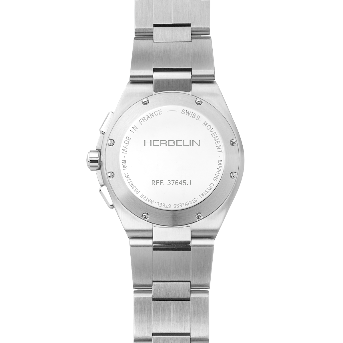Herbelin Cap Camart Gents Stainless Steel Black & Rose Gold Dial Watch