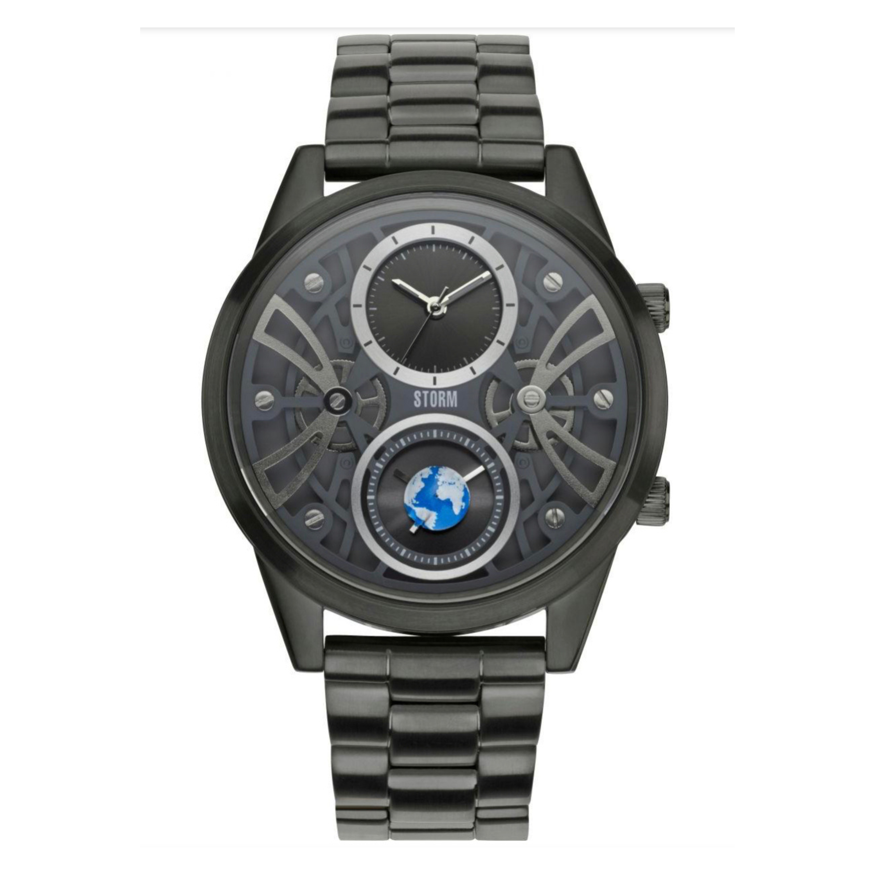 Storm Gents Globe-X Black Steel Watch