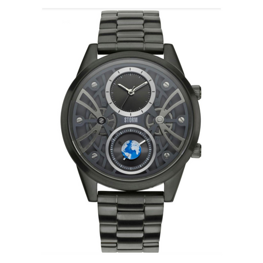 STORM Gents Globe-X Black Steel Watch