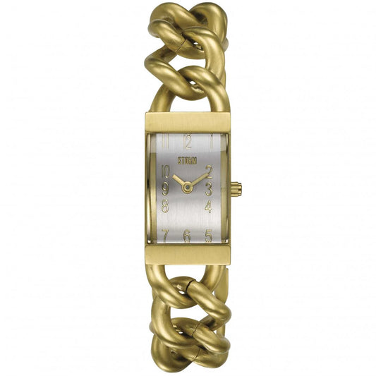 STORM Ladies Sansa Gold Steel Silver Dial Bracelet Watch