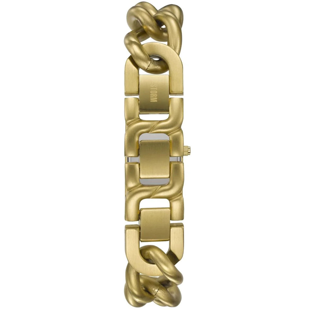 Storm Ladies Sansa Gold Steel Silver Dial Bracelet Watch