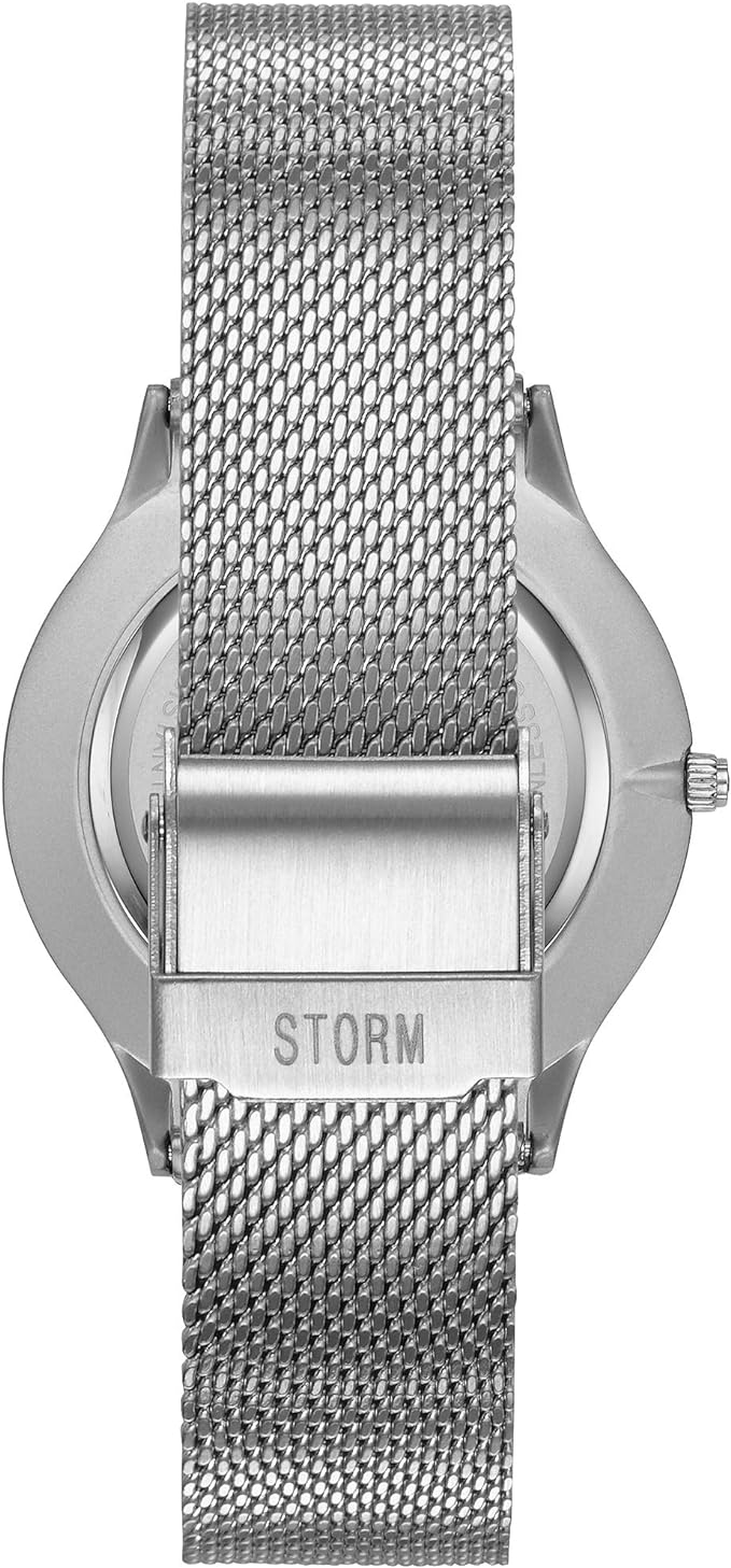 Storm Ladies Ion Mesh Steel Silver Dial Watch