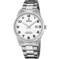 Festina Classics Silver Steel White Dial Watch