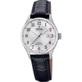 Festina Ladies Swiss Steel Silver Dial Black Leather Strap Watch