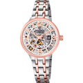 Festina Gents Skeleton Two-Tone Rose Gold Steel Watch