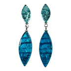 Turquoise Aztec Petal Double Drop Earrings | Watch This Space