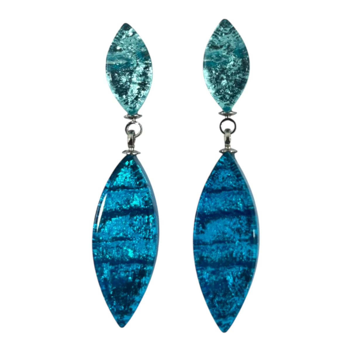 Turquoise Aztec Petal Double Drop Earrings | Watch This Space