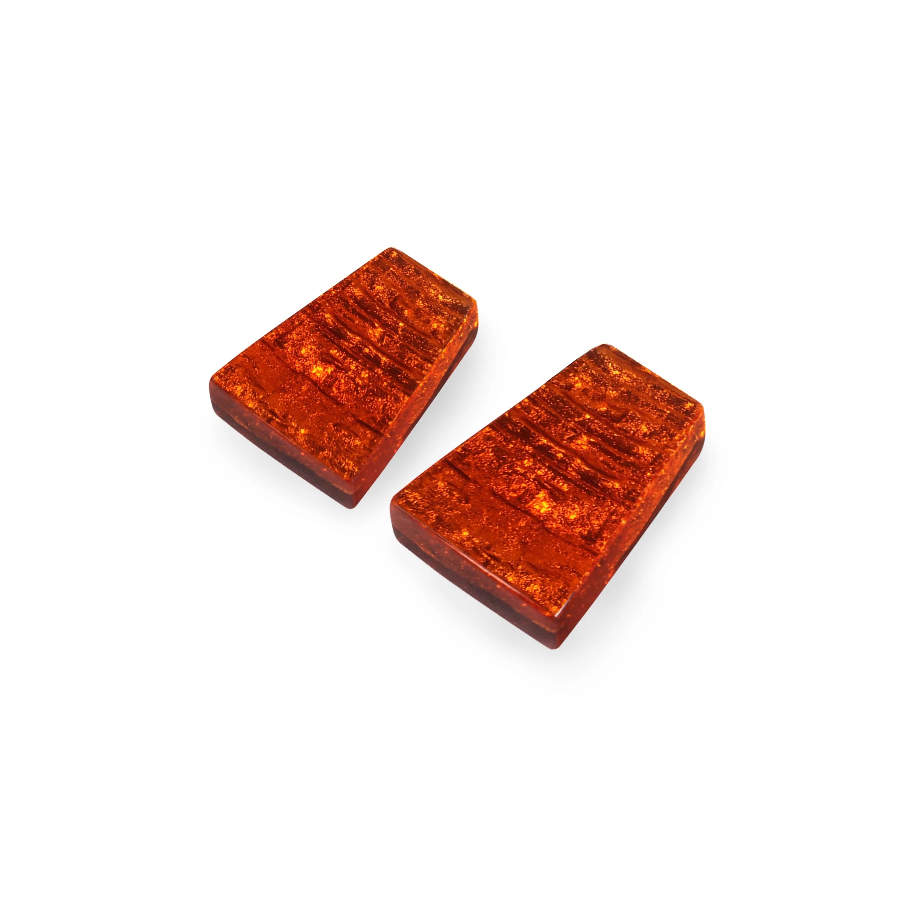 Orange Aztec Stud Earrings | Watch This Space