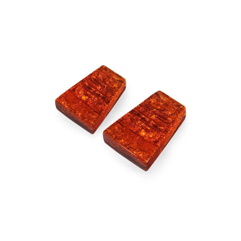 ‘Watch This Space’ Aztec Stud Earrings - Orange