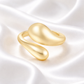 Gold Sculptural Crossover Ring | Ania Haie