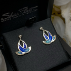 Sterling Silver Summer Splash Small Enamel Drop Earrings | Sheila Fleet | Pre-Order