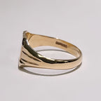 RESERVED | Vintage 9ct Yellow Gold Square Signet Ring - Size W