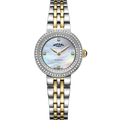 Rotary Two-Tone Contemporary Crystal Set Ladies Watch