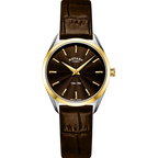 Rotary | Ultra Thin Two-Tone Brown Leather Strap Watch | Ladies