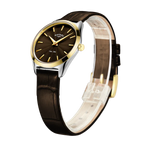 Rotary | Ultra Thin Two-Tone Brown Leather Strap Watch | Ladies