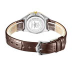 Rotary | Ultra Thin Two-Tone Brown Leather Strap Watch | Ladies
