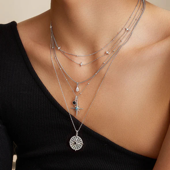 Ania Haie Silver Stars Station Necklace