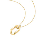 Gold Oval Hoop Pendant Necklace | Ania Haie