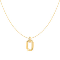 Gold Oval Hoop Pendant Necklace | Ania Haie