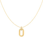Gold Oval Hoop Pendant Necklace | Ania Haie