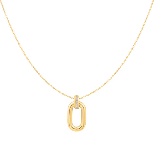 Gold Oval Hoop Pendant Necklace | Ania Haie