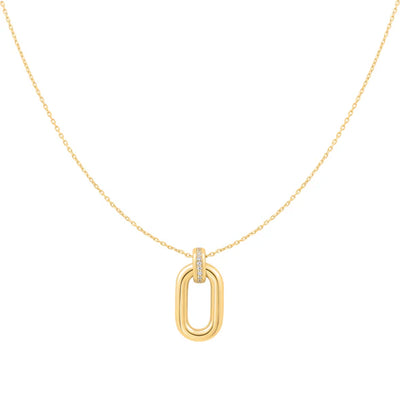 Gold Oval Hoop Pendant Necklace | Ania Haie