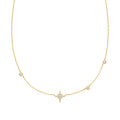 Pre-Order | Cubic Zirconia Eight-Pointed Star Gold Station Necklace | Ania Haie