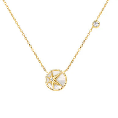 Starry Mother of Pearl Gold on Silver Necklace | Ania Haie