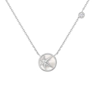 Ania Haie Sterling Silver Starry Mother of Pearl Necklace