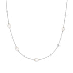 Shell Pearl and Star Silver Station Necklace | Ania Haie