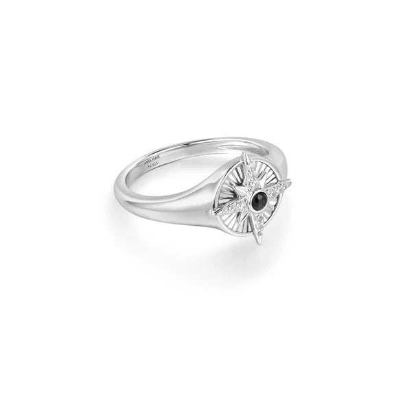 Sterling Silver Star Signet Ring | Size Q | Ania Haie