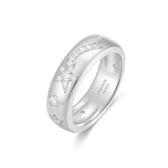 Sterling Silver Celestial Chunky Ring | Size M ½ | Ania Haie