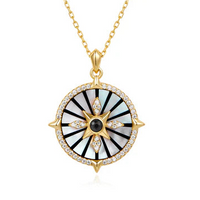 Gold on Silver Astrolabe Necklace | Ania Haie