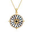 Gold on Silver Astrolabe Necklace | Ania Haie