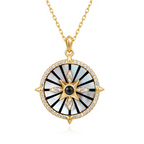Gold on Silver Astrolabe Necklace | Ania Haie
