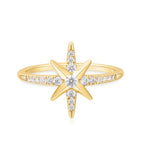 Pre-Order | Gold on Silver Eight-Pointed Star Ring | Ania Haie
