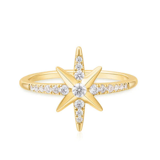 Ania Haie Gold on Silver Eight-Pointed Star Ring