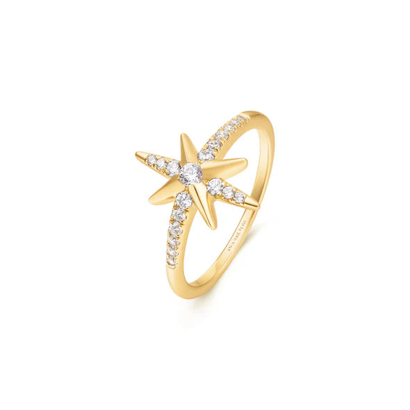 Pre-Order | Gold on Silver Eight-Pointed Star Ring | Ania Haie