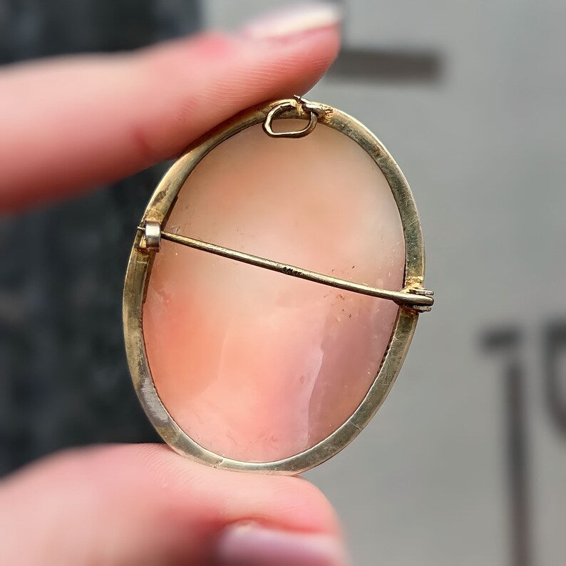 Victorian Ladies Portrait Cameo Brooch