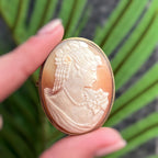 Victorian Ladies Portrait Cameo Brooch