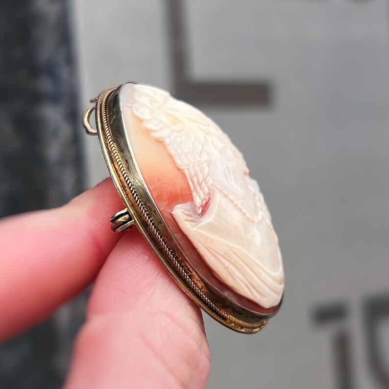 Victorian Ladies Portrait Cameo Brooch