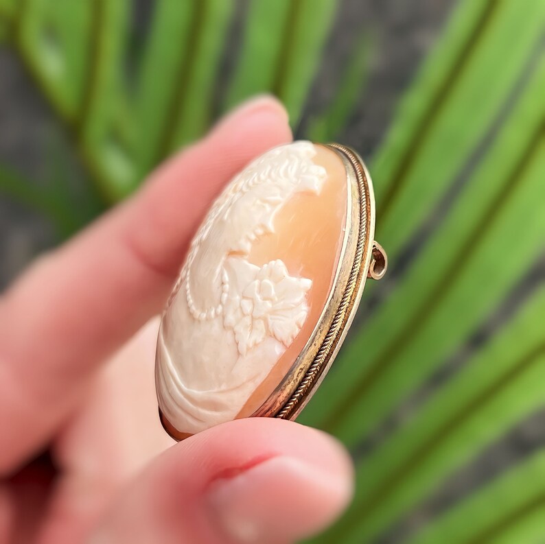 Victorian Ladies Portrait Cameo Brooch