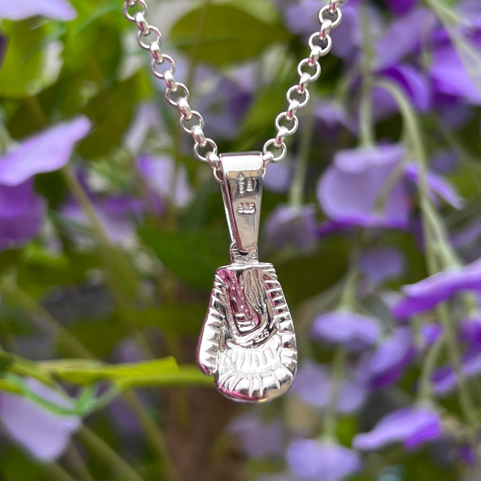 Gents Sterling Silver Boxing Glove Necklace
