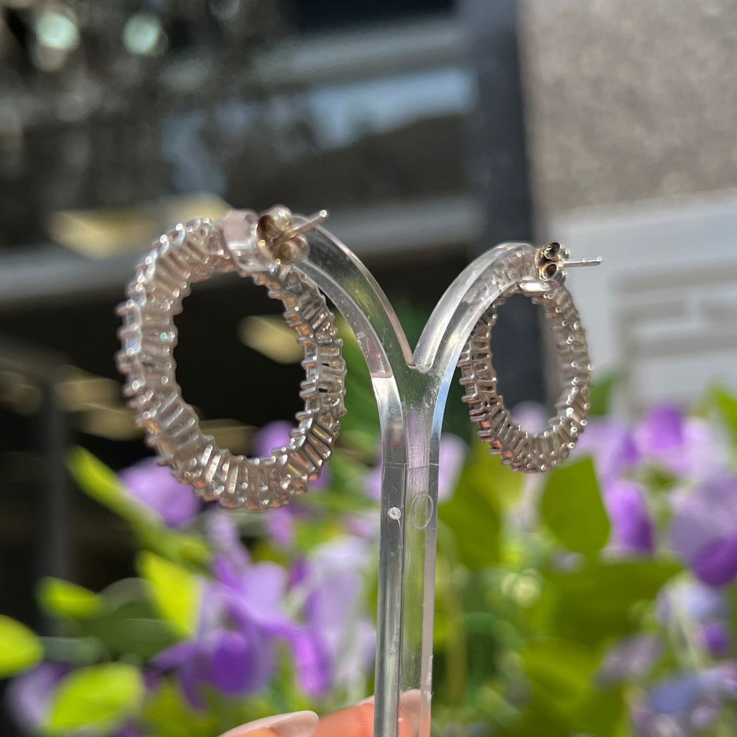 Sif Jakobs Antella Circolo Grande Earrings - Sterling Silver with White Zirconia