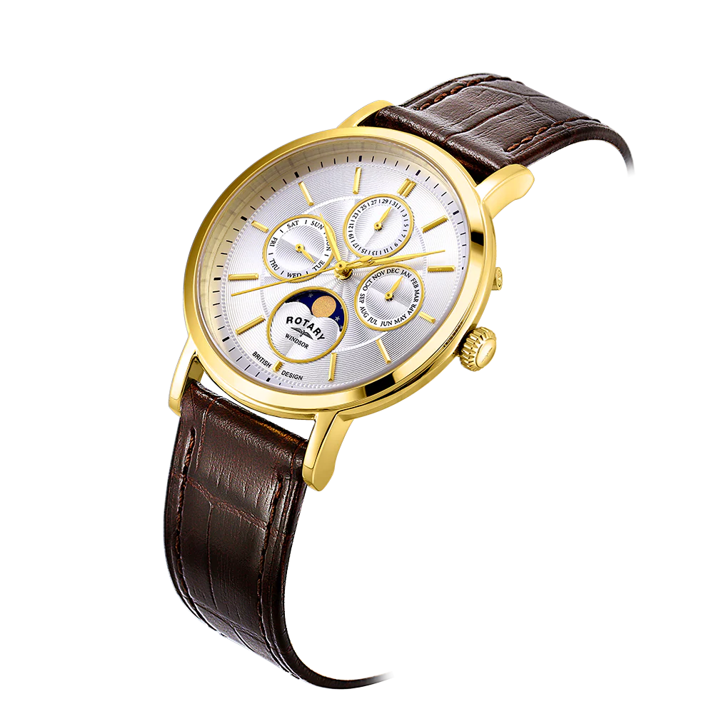 Rotary Windsor Moonphase Gents Watch