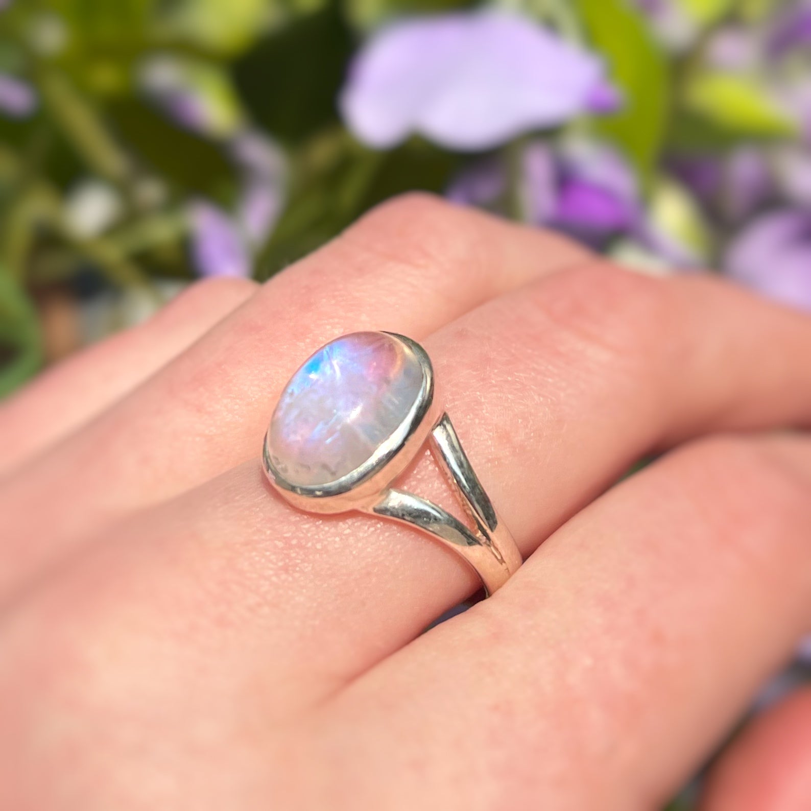 Sterling silver and moonstone on sale ring