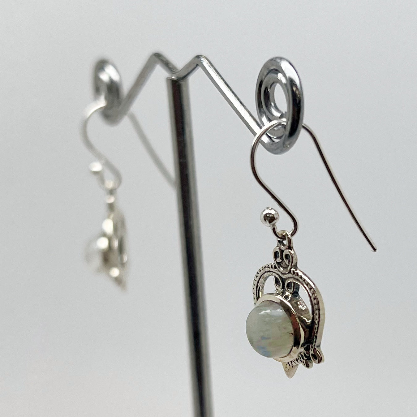 Sterling Silver Rainbow Moonstone Bohemian Inspired Earrings