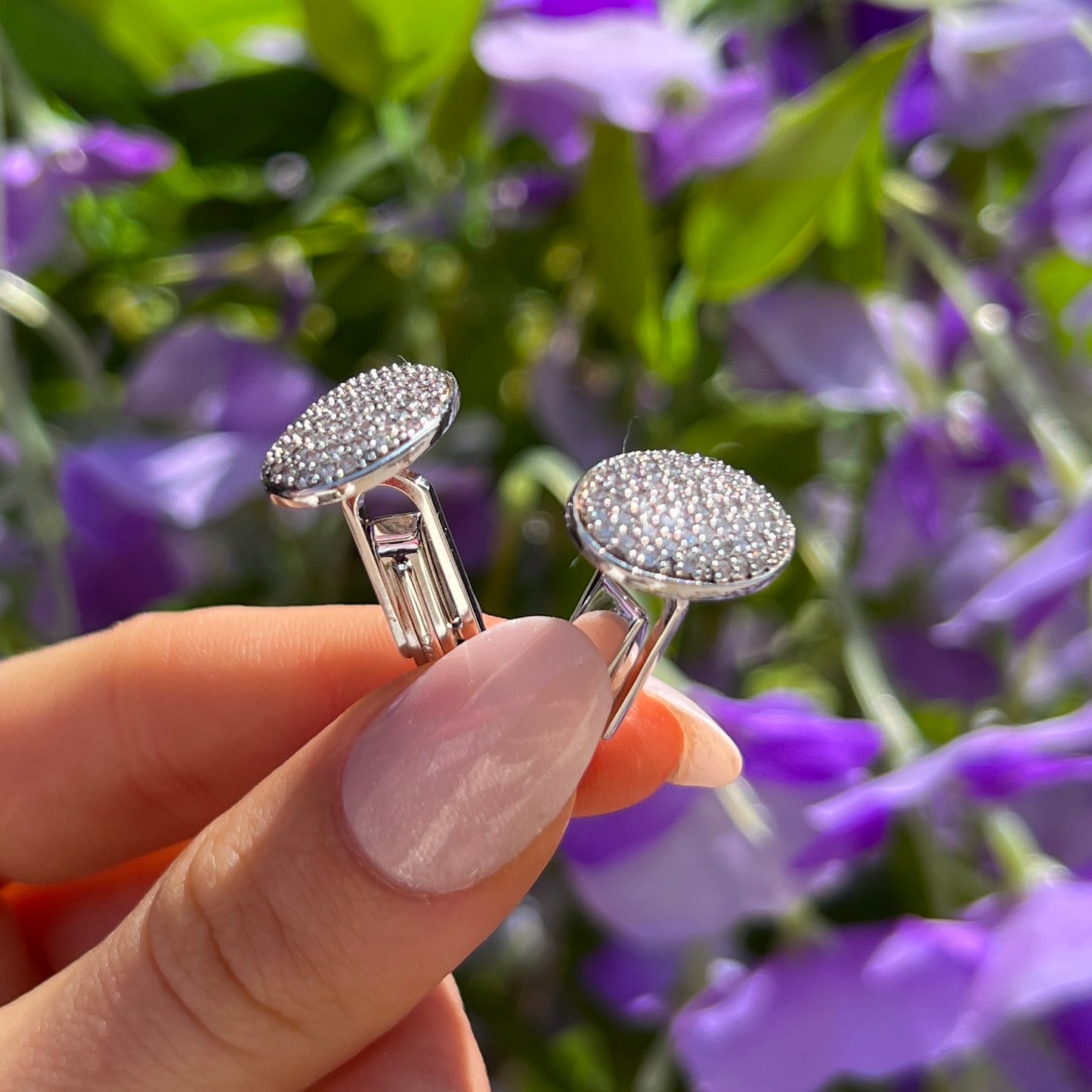 Gents Sterling Silver Cubic Zirconia Cufflinks