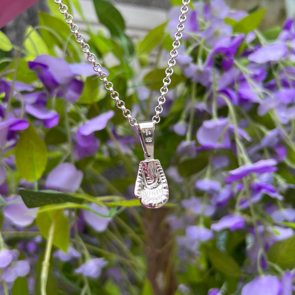 Gents Sterling Silver Boxing Glove Necklace